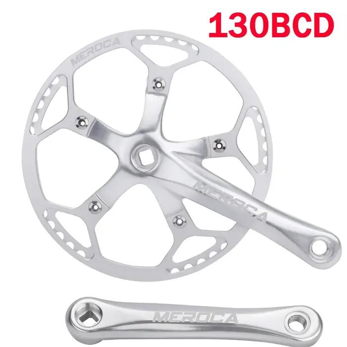 Bielles carrées Litepro pour vélo gravel - Pédalier plateau manivelle 130 BCD 45T à 58T