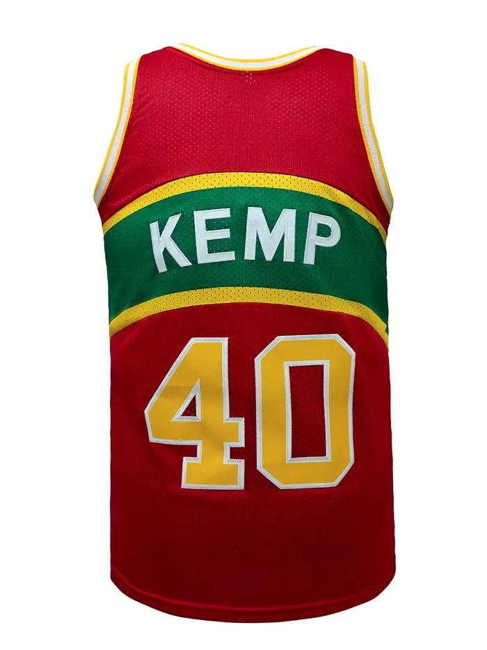 Maillot de basket-ball pour hommes, lettres et chiffres brodés, gilet ample et respirant sans manche