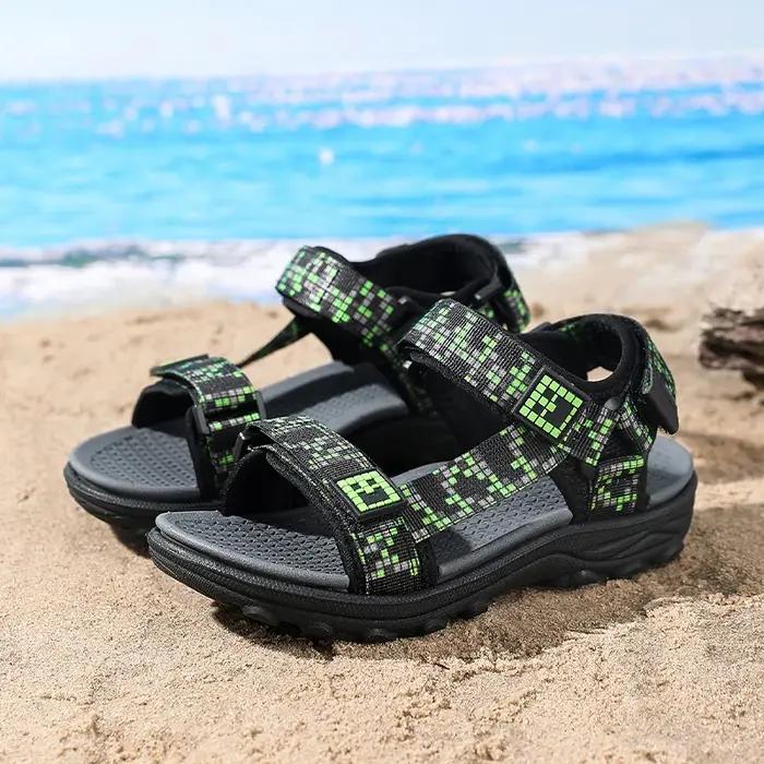 Sandales plates décontractées pour enfants, chaussures d'été pour garçons, chaussures de plage et d'