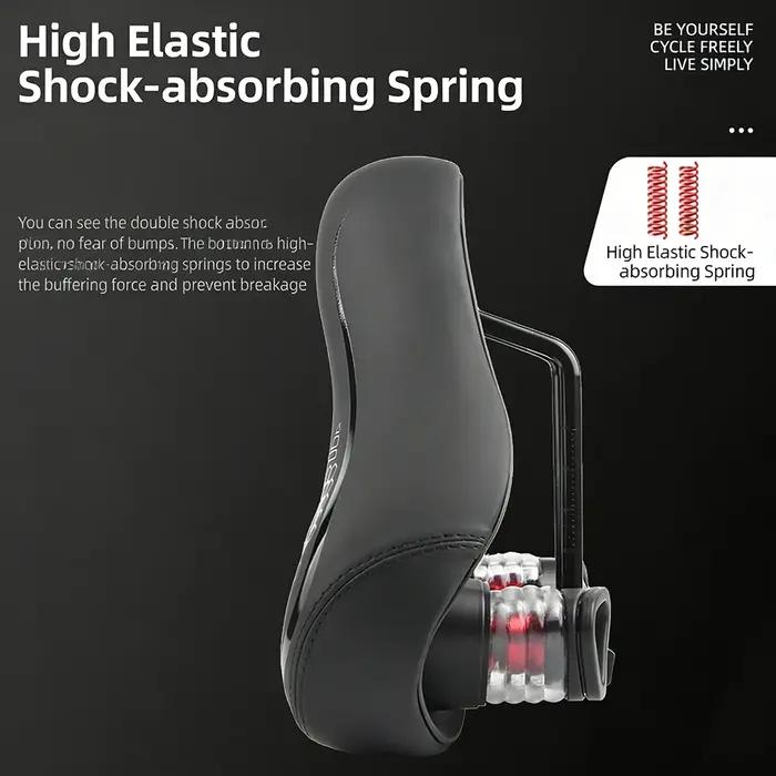 Selle de vélo élastique haute absorption pour vélos de montagne et de route confortables et respirants pour homme et femme