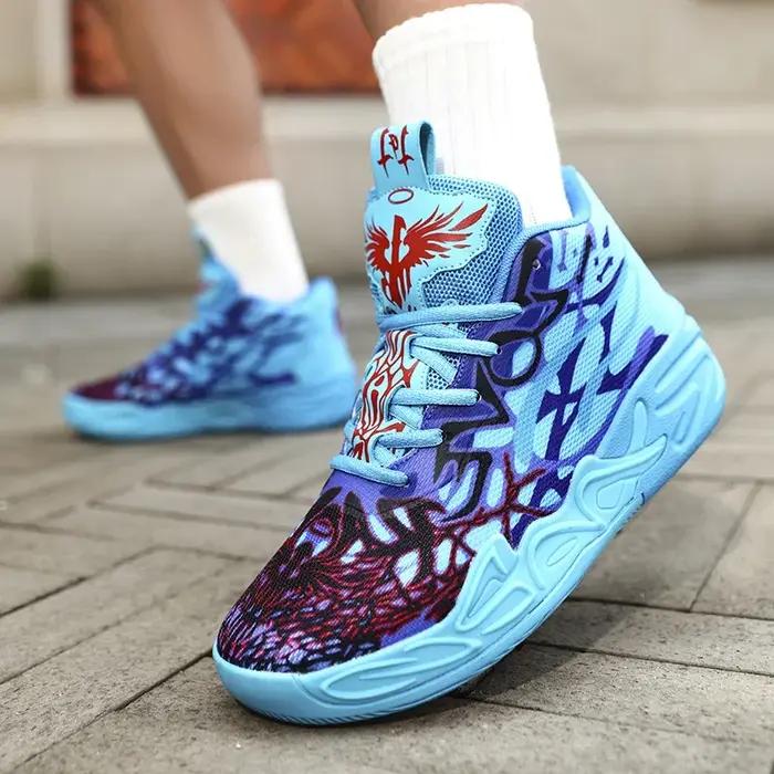 Hommes chaussures de sport légères chaussures de basket-ball en plein air unisexe respirant athlétiq