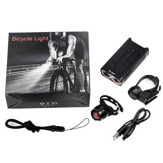 WEST BIKING-enquêter avant étanche à 2 LED pour vélo de route et VTT, éclairage de sécurité à haute