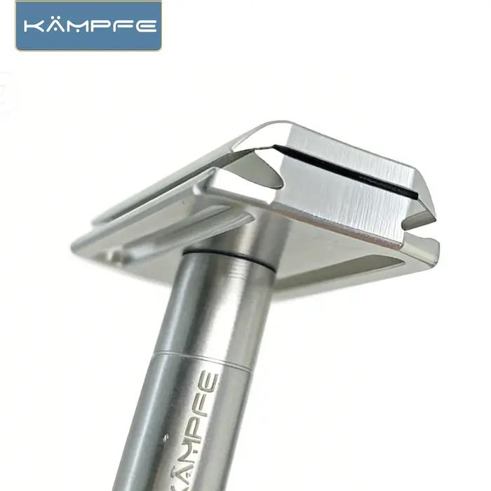 Rasoir de sécurité classique à double tranchant KAMPFE en aluminium, 5 lames, rasoir traditionnel po