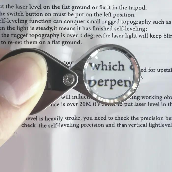 Loupe de poche pour bijoutiers, loupe de poche 10-30X, Loupe de bijoux pliable, Diamant Lupa Triplet