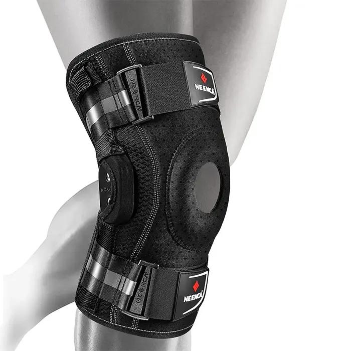 Genouillère articulée, stabilisateurs double face, soutien du genou pour soulager la douleur au geno