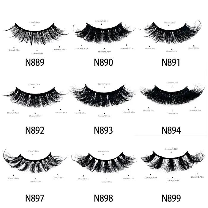REDSIREN Faux cils en vison pointes vaporeux épais naturel pleine bande cils nouveau maquillage moel
