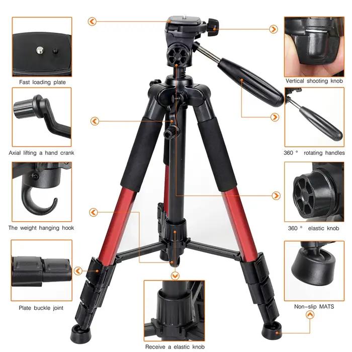 ZOMEI-Trépied de voyage portable professionnel Q111, trépied d'appareil photo en alliage d'aluminium