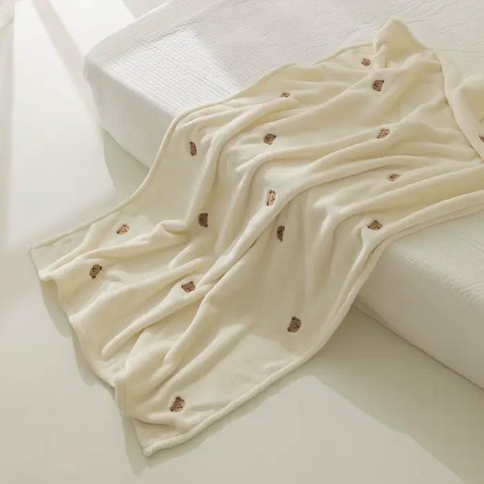 Couverture polaire pour bébé, couverture d'emmaillotage pour nouveau-né, automne et hiver, douce et