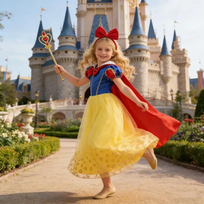 Robe blanche-neige pour filles, Costumes de princesse pour enfants en bas âge, vêtements de Cosplay