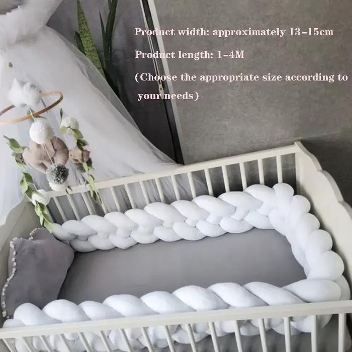 Élargir bébé pare-chocs lit tresse noeud oreiller coussin pare-chocs pour bébé berceau protecteur li