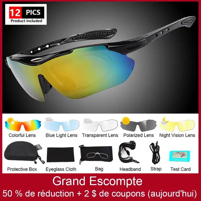 Lunettes de soleil polarisées pour cyclisme sur route et vtt accessoires protection uv400 monture tendance pour femmes et hommes occasions sportives et loisirs