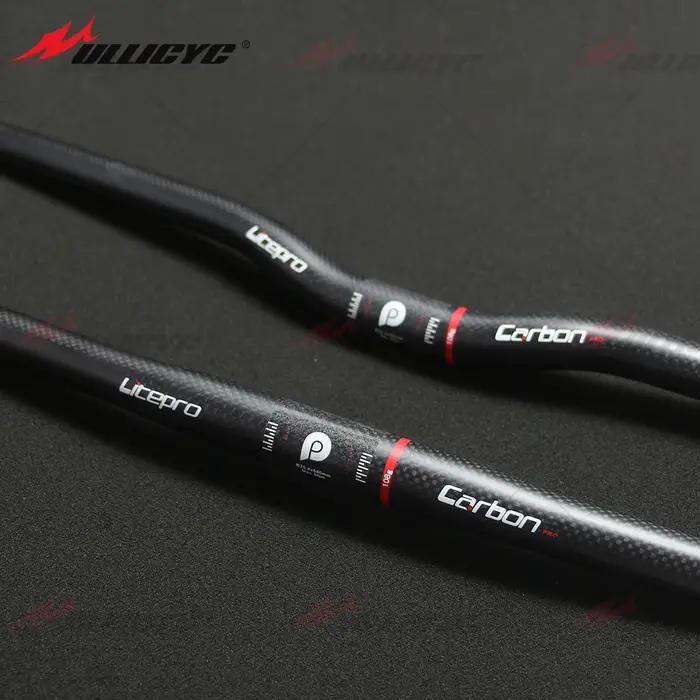Litepro pliant/BMX 25.4mm 580mm guidon en carbone vtt guidon plat ou montée en Fiber de carbone ultr