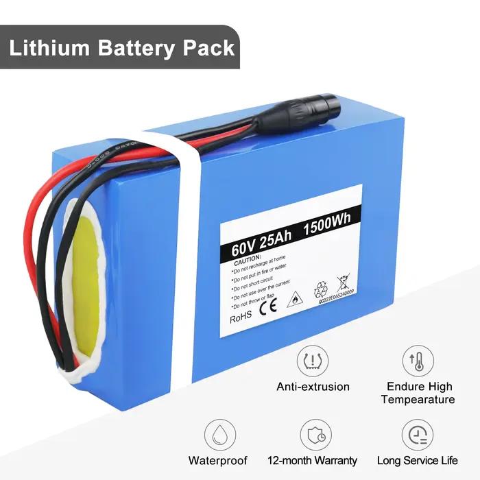 Pack de batteries pour vélo électrique 48V 40Ah 60V 72V