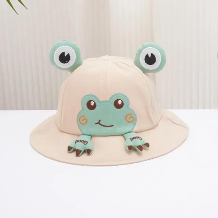 Chapeau de bébé petite grenouille mignon pour la protection solaire, chapeau de pêcheur pour enfants