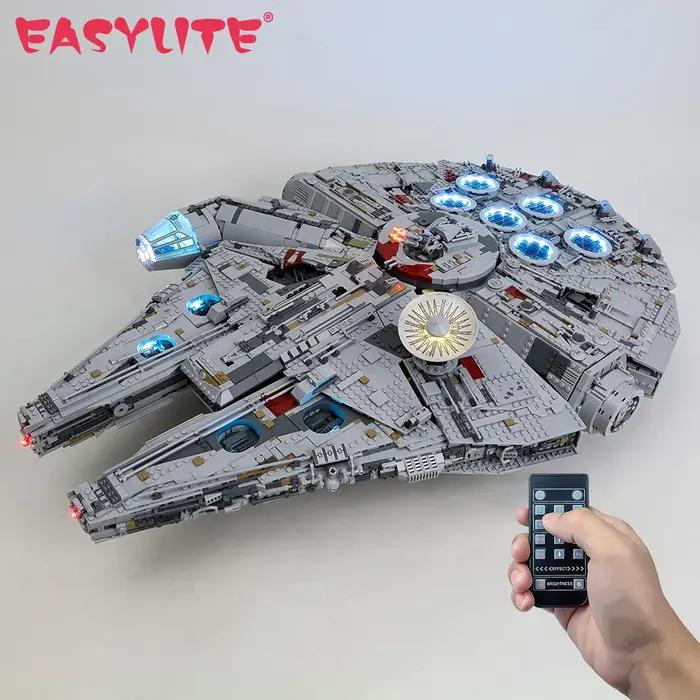 Kit d'éclairage Led pour 75192 Ultimat Falcon Millennium, Compatible avec Falcon 05132 DG005 81085,