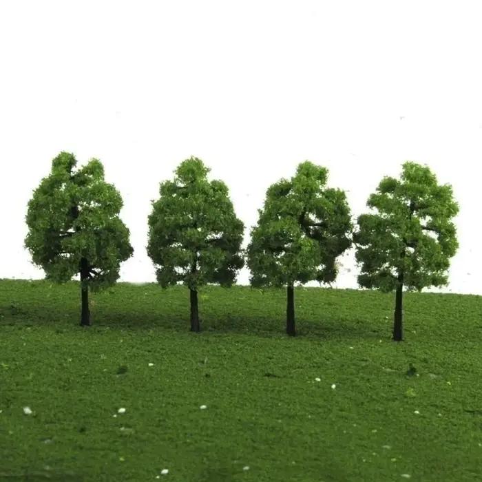 20/40 pièces vert modèle arbres Train chemin de fer modèle Kit aménagement paysage artificiel Miniat