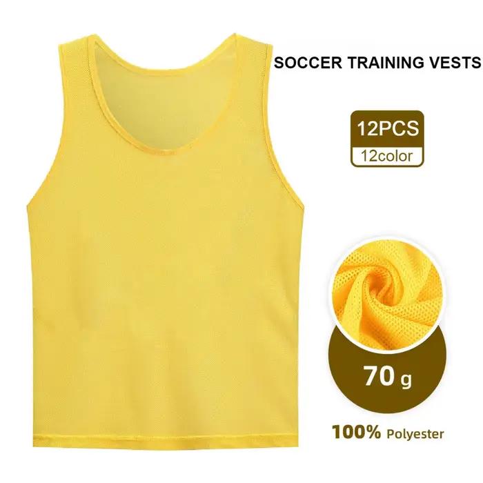 Gilets de football pour enfants et adultes matériaux respirants séchage rapide pour entraînement matchs et tournois amicaux occasions spéciales
