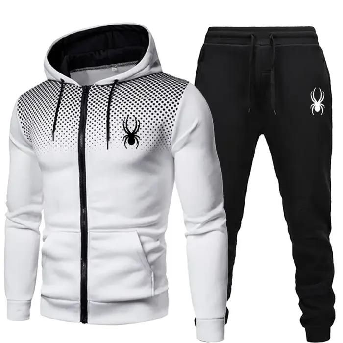 2025 populaire deux pièces hommes vêtements de sport jogging costume vêtements de sport sweat à capu