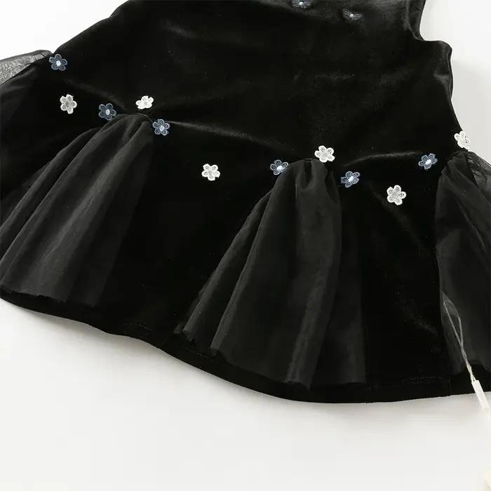 Dave Bella enfants maille robe ensemble automne mode charme doux mignon filles bébé velours robe deu