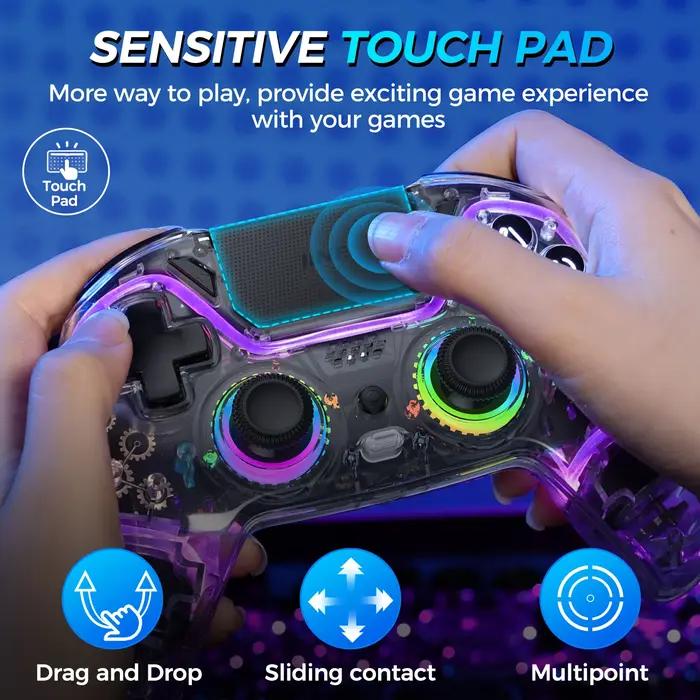 Contrôleur sans fil IINE Bastet Compatible avec PS4/Switch/PC/Android/IOS, Joystick et déclencheur à