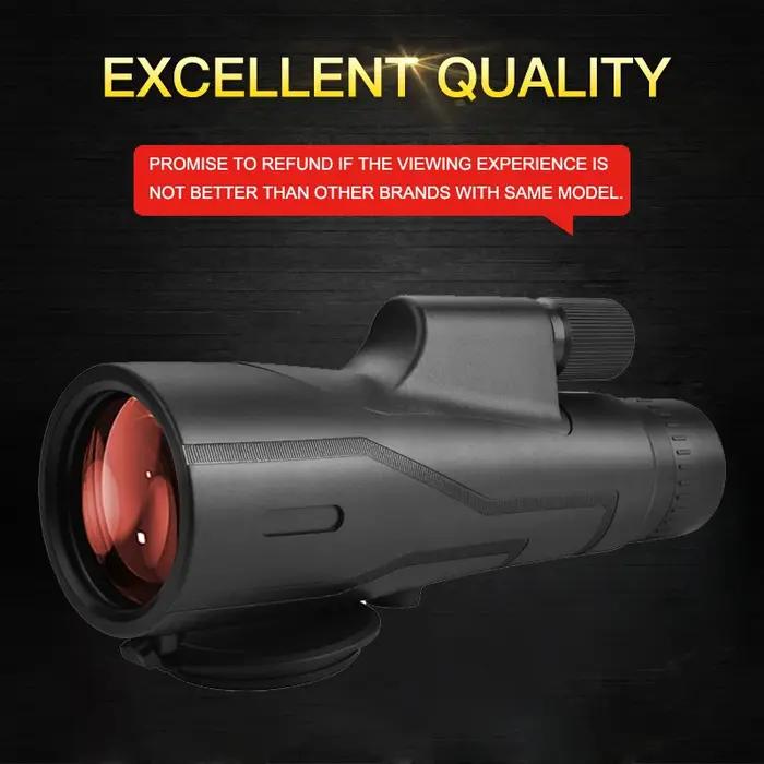 Télescope monoculaire ED puissant à large angle 12x52, monocle BAK4 à très faible dispersion, antibu