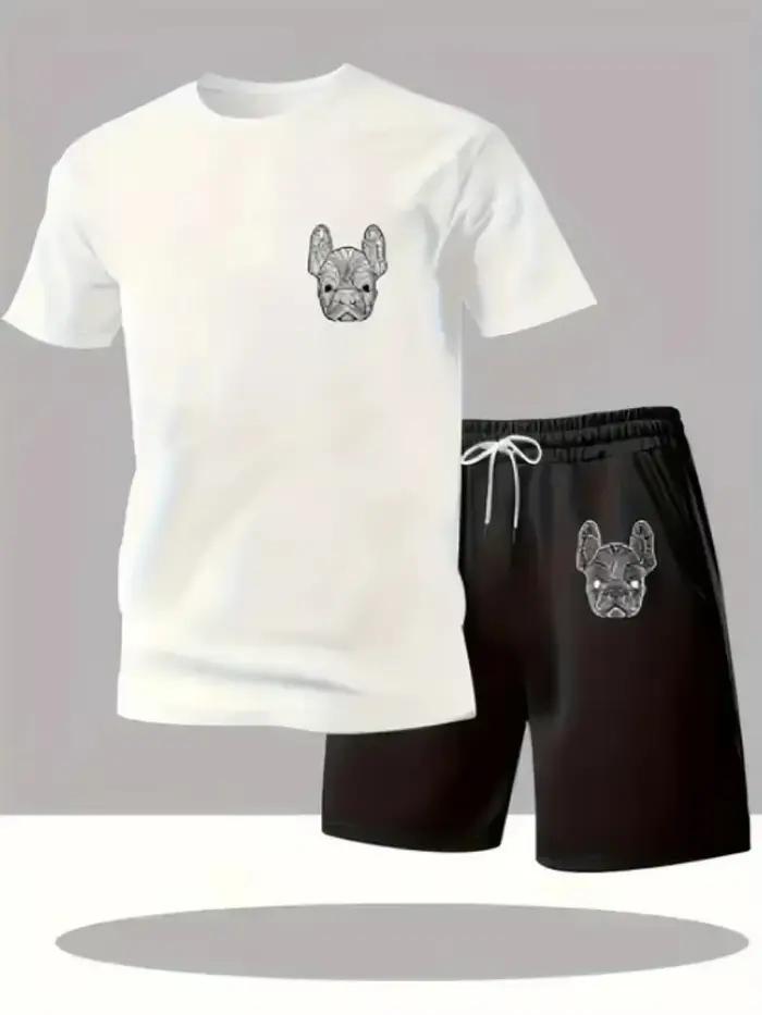 Ensemble T-shirt et short décontracté à séchage rapide pour homme, été, mode urbaine, course à pied,