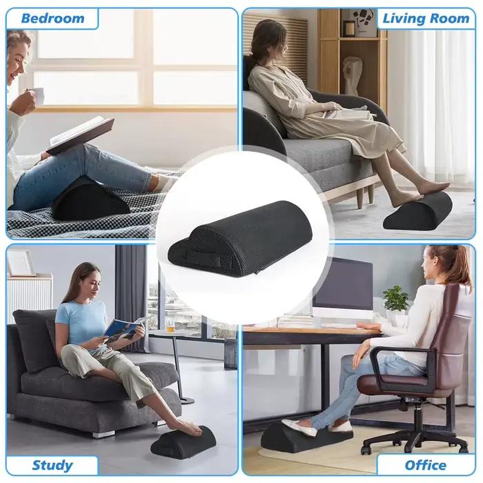 Tabouret de pied de bureau en mousse à mémoire de forme et oreiller élévateur de jambe de repose-pie