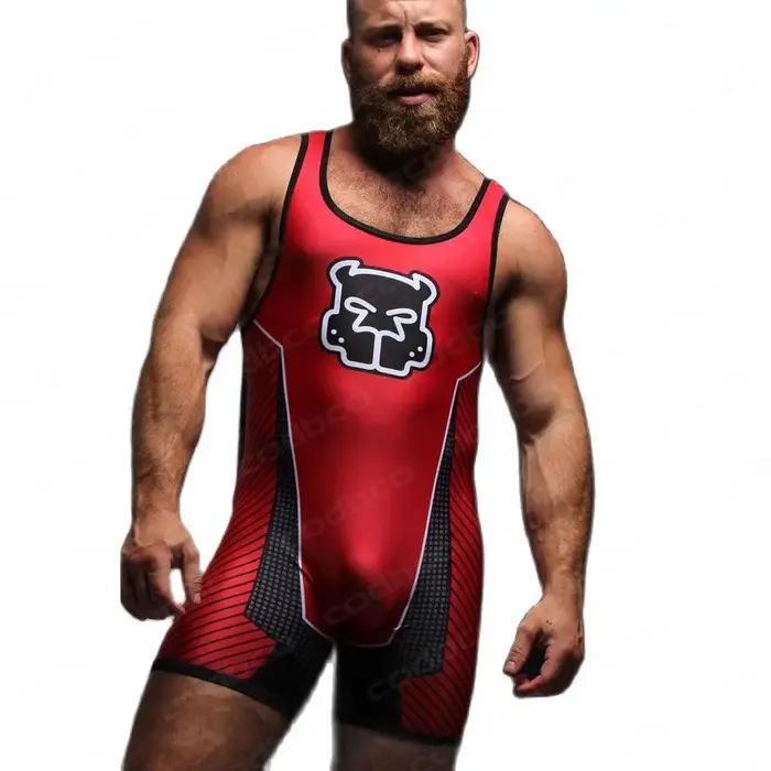 Nouveau costume de lutte Singlet pour hommes une pièce body boxe Triathlon combinaison élastique Lyc