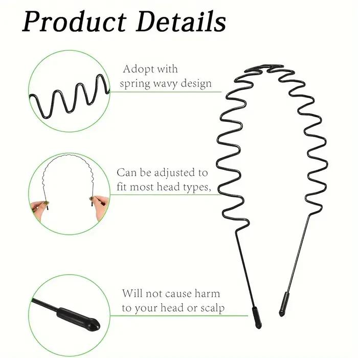 6 pièces bandeau en métal pour hommes femmes mode bandes de cheveux Sports de plein air antidérapant