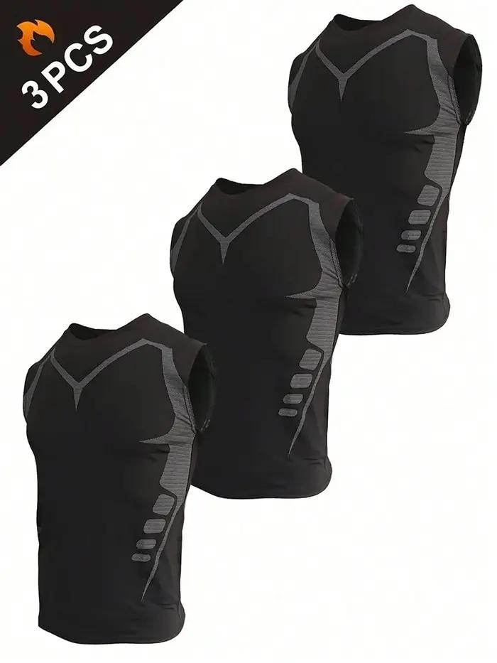 Maillot de sport élastique à compression pour homme, sous-vêtement respirant, séchage rapide, absorb