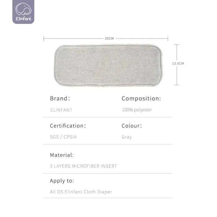 Elinfant ensemble de couches en tissu bébé 8 pièces/ensemble couches de poche taille unique ou avec