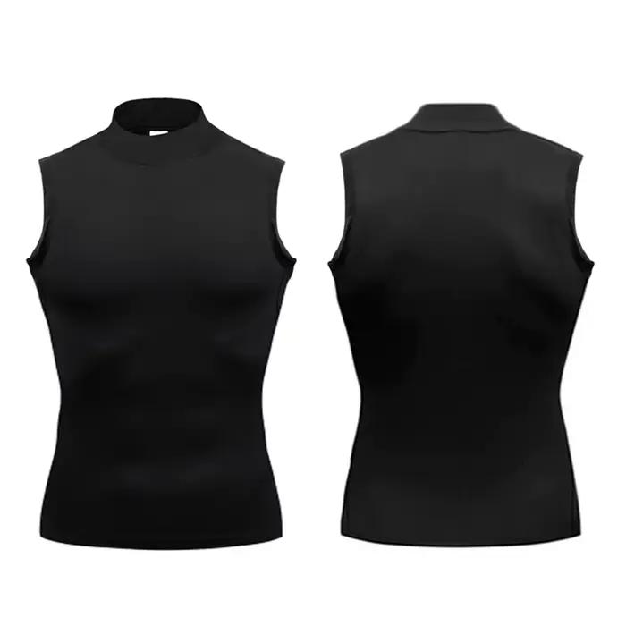 Chemise compression homme débardeur fitness - T-shirt élastique sans manches pour musculation et running