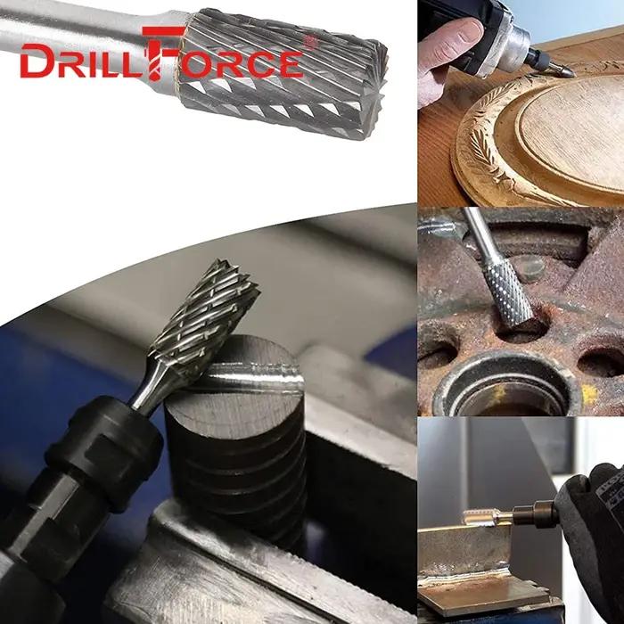 Drillforce – fraise rotative en carbure de tungstène de Type AEX, outil abrasif, foret, fraisage, mé
