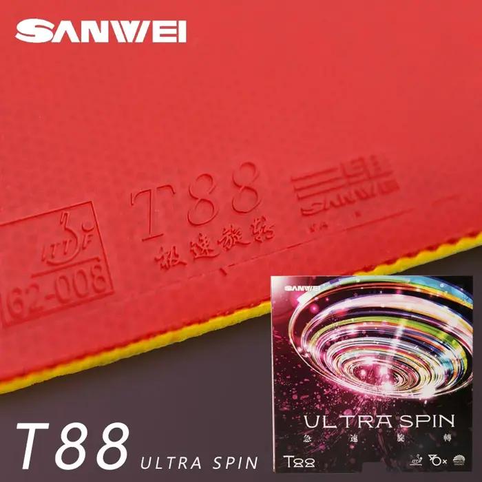SANWEI T88 caoutchouc de Tennis de Table Ultra Spin boucle de contrôle semi-collante caoutchouc de P