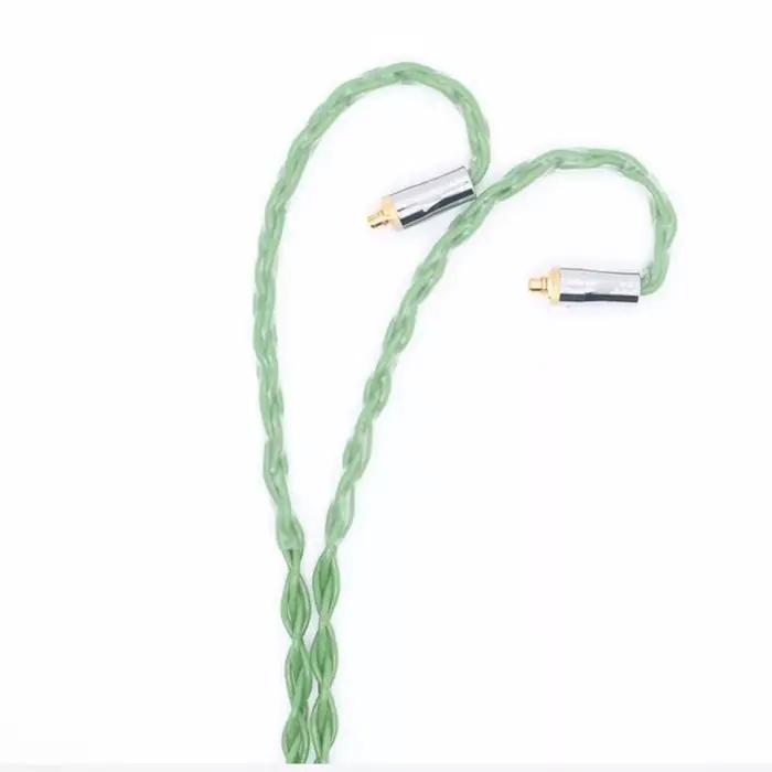 Câble bonbon vert gris XINHS 8 cœurs 5N OCC, prise 3.5/2.5/4.4mm avec MMCX/0.78mm/ QDC/TFZ