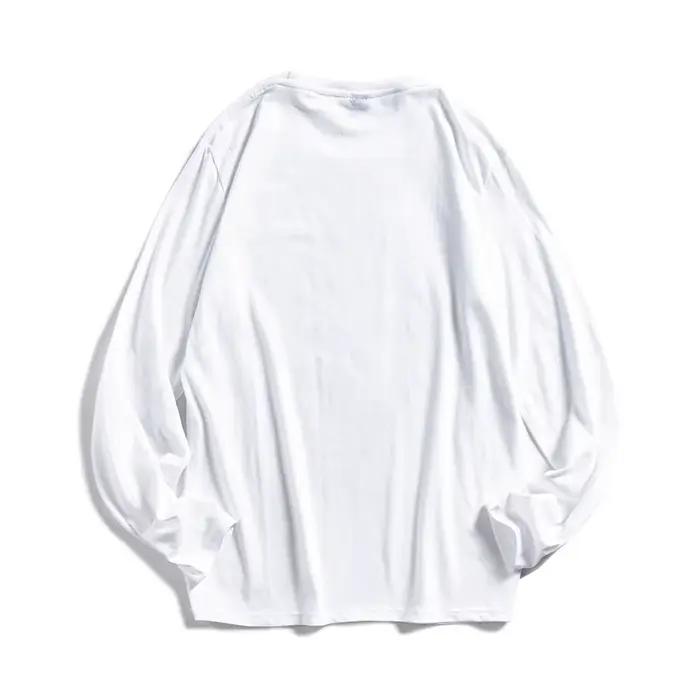WAVLATII femmes col rond à manches longues t-shirts dame blanc couverture en coton femme doux t-shir