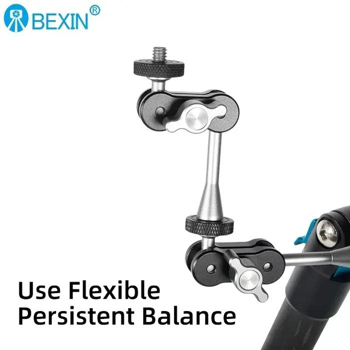 Becin – adaptateur de caméra à Double tête sphérique, Super pince, Compatible avec GoPro DJI Action