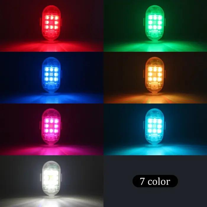 Lumière stroboscopique LED avec télécommande sans fil, pour voiture, moto, vélo, Drone, Scooter, lam