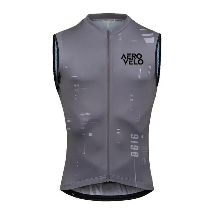 Gilet de cyclisme AERO VELO coupe-vent imperméable pour la course à pied 2026 – Maillot de cyclisme sans manches pour homme – Gilets d'été pour hommes