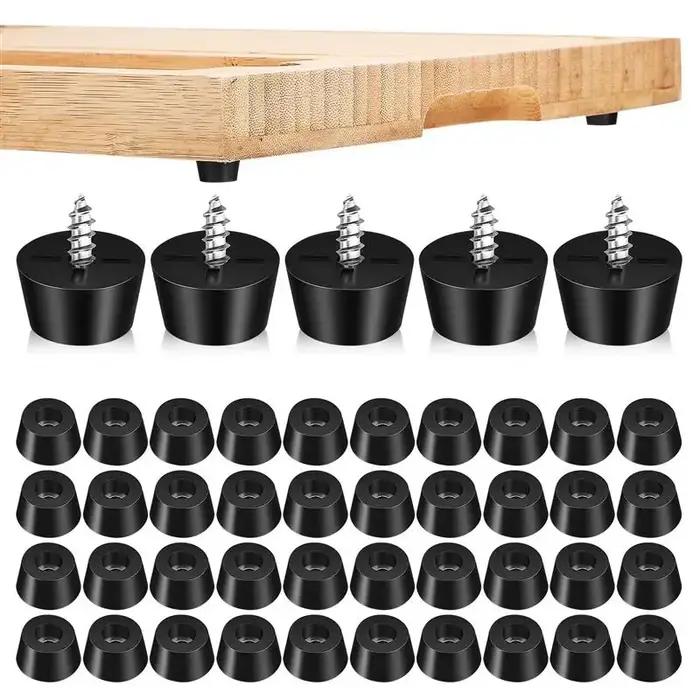 Coussinets de pieds en caoutchouc PVC pour meubles, poignées de planche à découper, pieds anti-appar