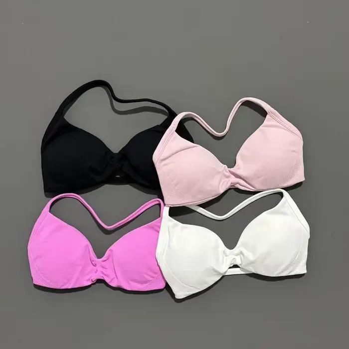 HISTELLO soutien-gorge à bretelles haut de sport femmes haut soutien mince sangle licou sport sans c