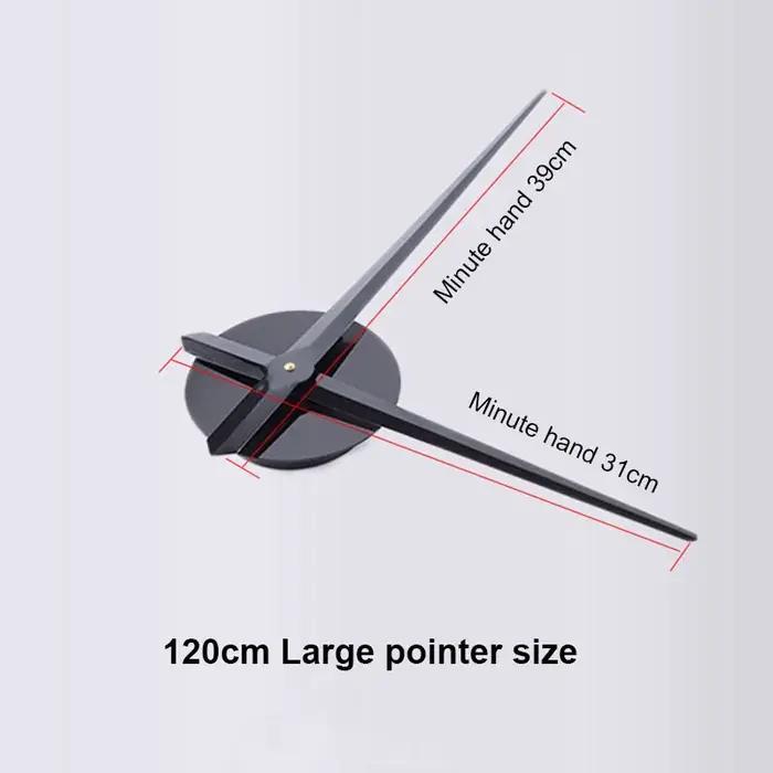 Affiche numérique 3D de grande taille sans son, 90 à 120cm, décoration de la maison, horloge murale
