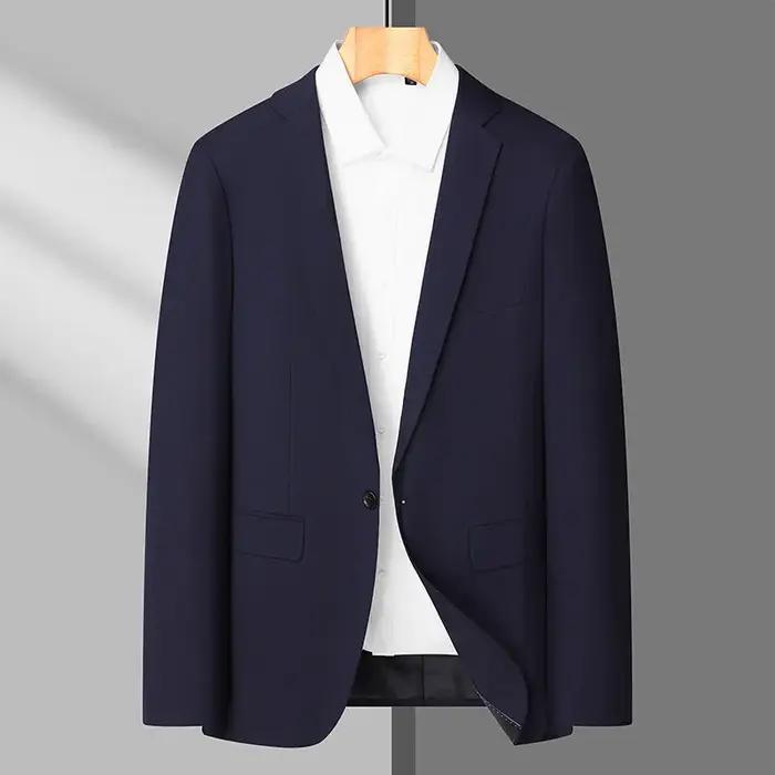 2025 style britannique haute qualité mode beau tendance affaires décontracté couleur unie hommes cos