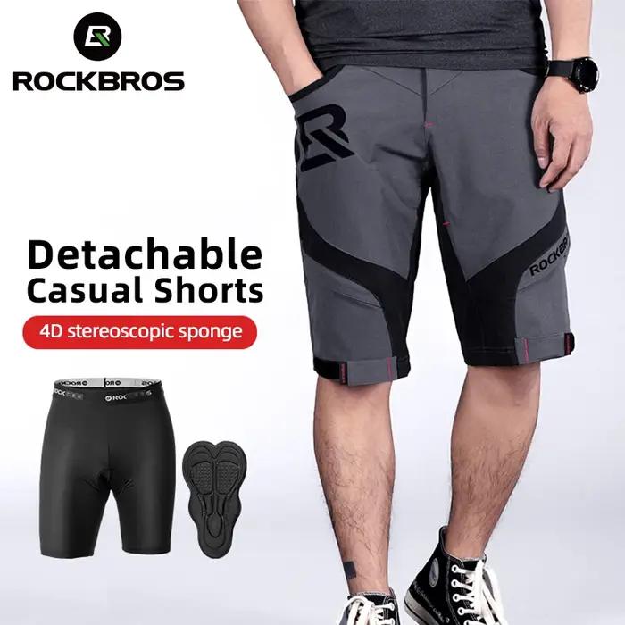 ROCKBROS – short de cyclisme pour homme, respirant, Double couche, séchage rapide, pour vtt, vélo de