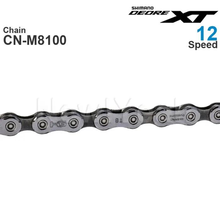 Chaîne SHIMANO DEORE XT CN-M8100 12 vitesses HYPERGLIDE+ SIL-TEC - 116/126L VTT