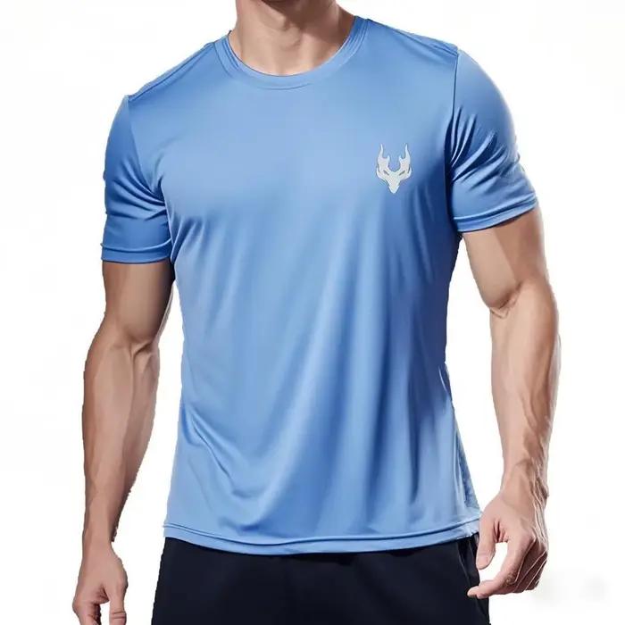 T-Shirt de course pour hommes, hauts de Sport d'été, maillot de Football, vêtements à séchage rapide