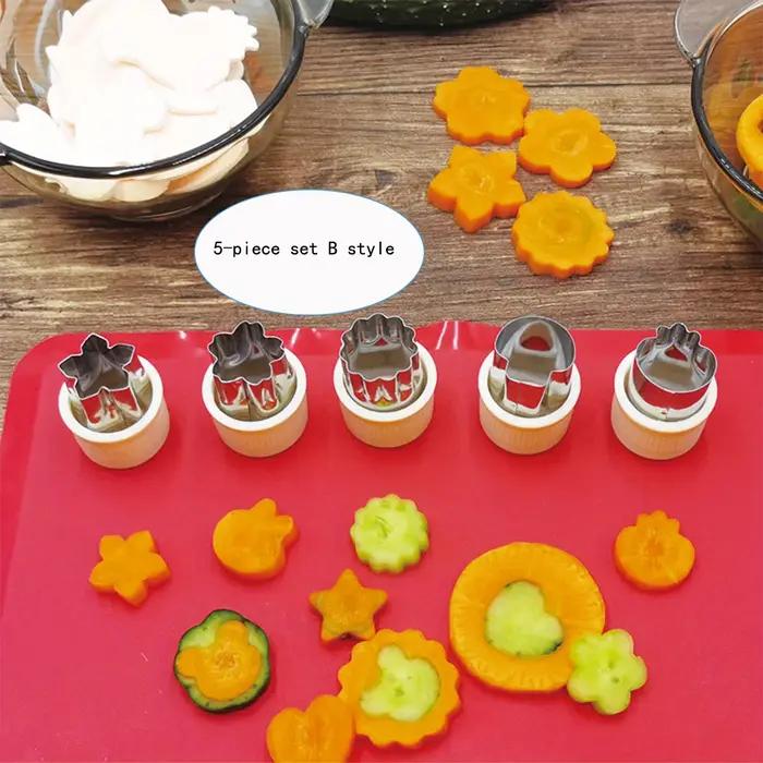 Moule de coupe de façonnage de légumes et de fruits en acier inoxydable, coupe-salade de fruits, emb