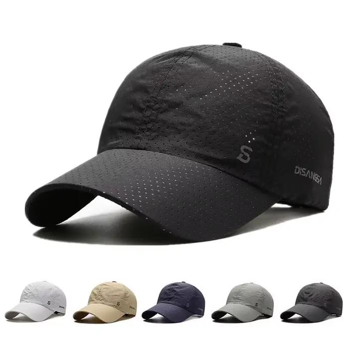 Chapeau de soleil pour hommes en plein air à séchage rapide et respirant pour la pêche d'été - Style casquette de baseba
