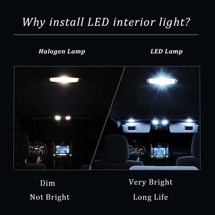 TPKE 7 pièces Canbus sans erreur voiture ampoule LED intérieur dôme lecture Kit de lumières de car