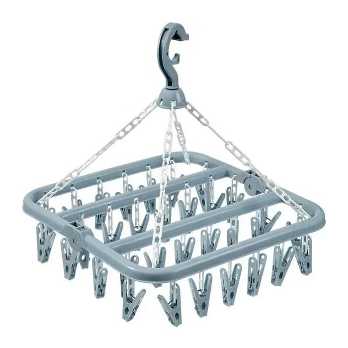 Cintre de séchage de vêtements avec 32 Clips/8 Clips chaussettes séchage de sous-vêtements support d